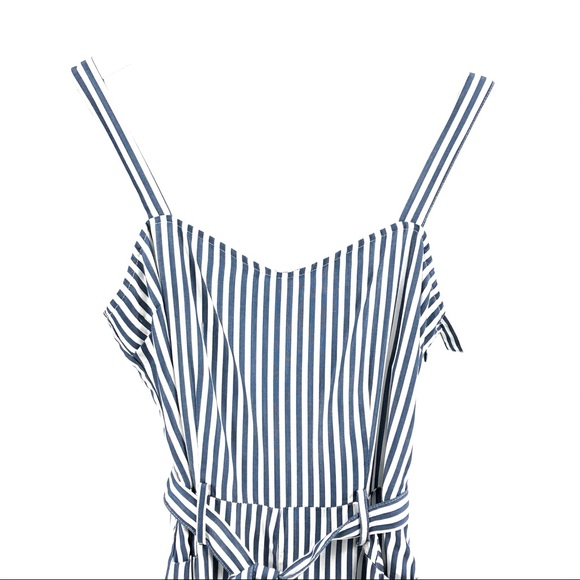 PAIGE Blue White Striped Emma Pant Suit Jump Suit - Picture 3 of 10